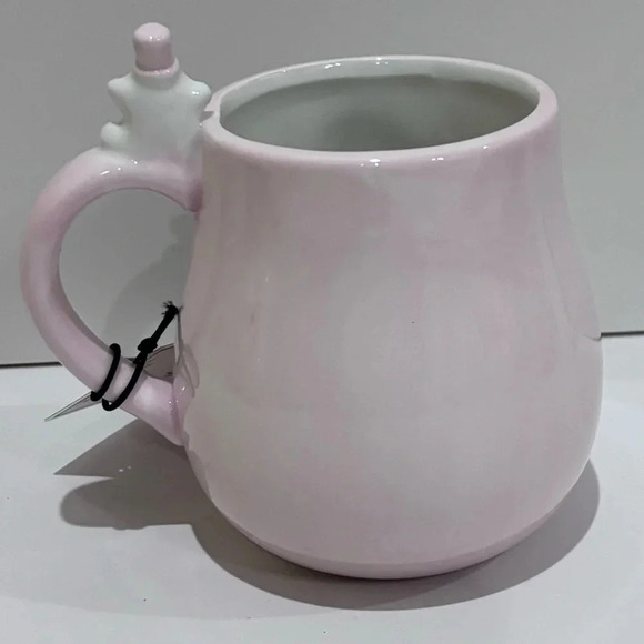 Hand Painted Pink Ghost Coffee Cup Mug Halloween Cobwebs Cauldrons - Picture 2 of 5